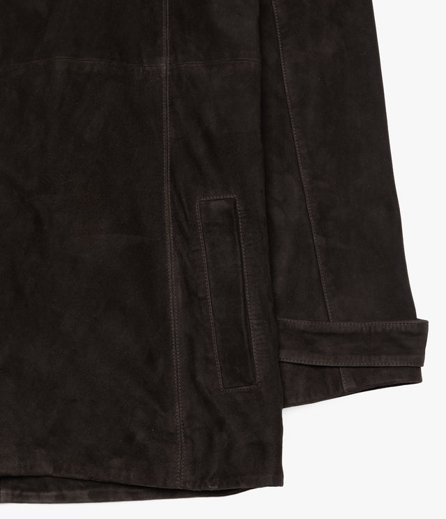 Chaqueta Mujer 100% Cuero Oversize Café