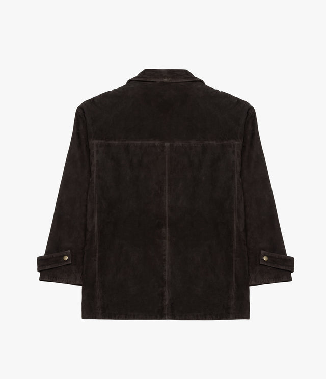 Chaqueta Mujer 100% Cuero Oversize Café