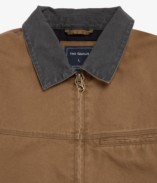 Chaqueta Hombre Canvas Café