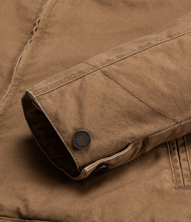 Chaqueta Hombre Canvas Café