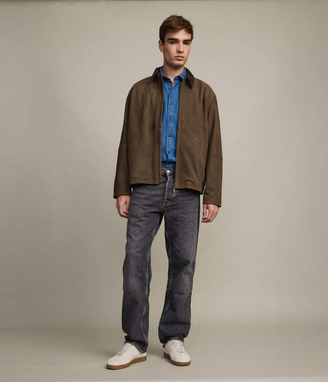 Camisa Hombre Denim Manga Larga Colt Azul