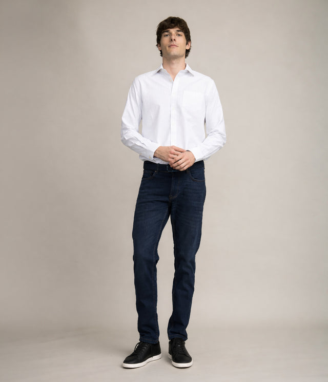 Camisa Hombre Oxford Manga Larga Ellies Blanco
