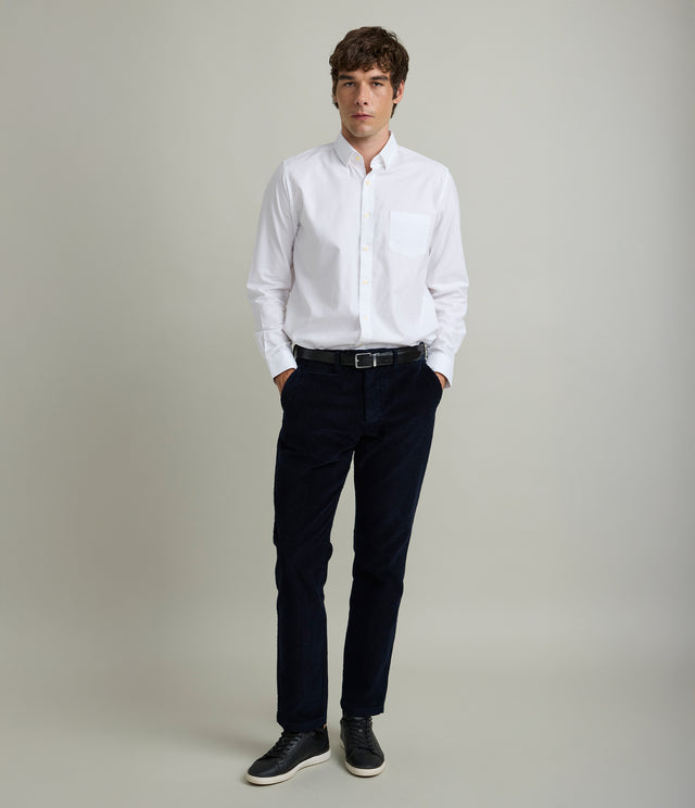 Camisa Hombre Oxford Manga Larga Ellies Blanco