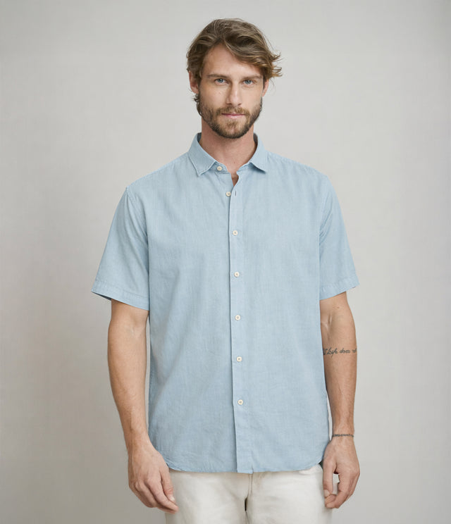 Camisa Hombre Tom M/Corta Verde claro