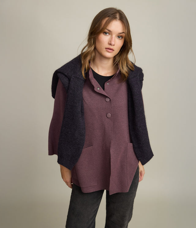 Chaqueta Mujer 100% Algodón Otavia Morado Melage