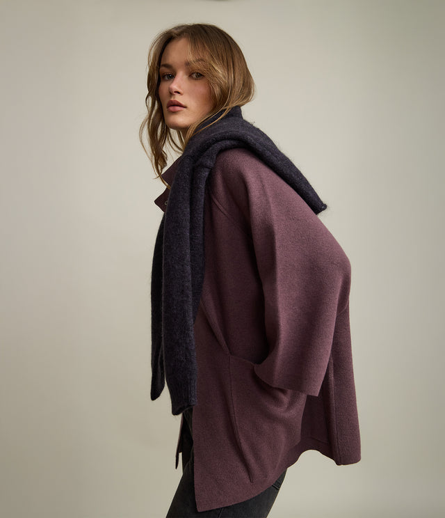 Chaqueta Mujer 100% Algodón Otavia Morado Melage