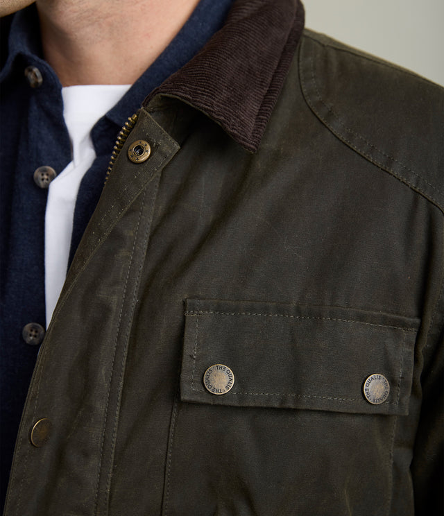 Chaqueta Hombre Wax Theo Verde