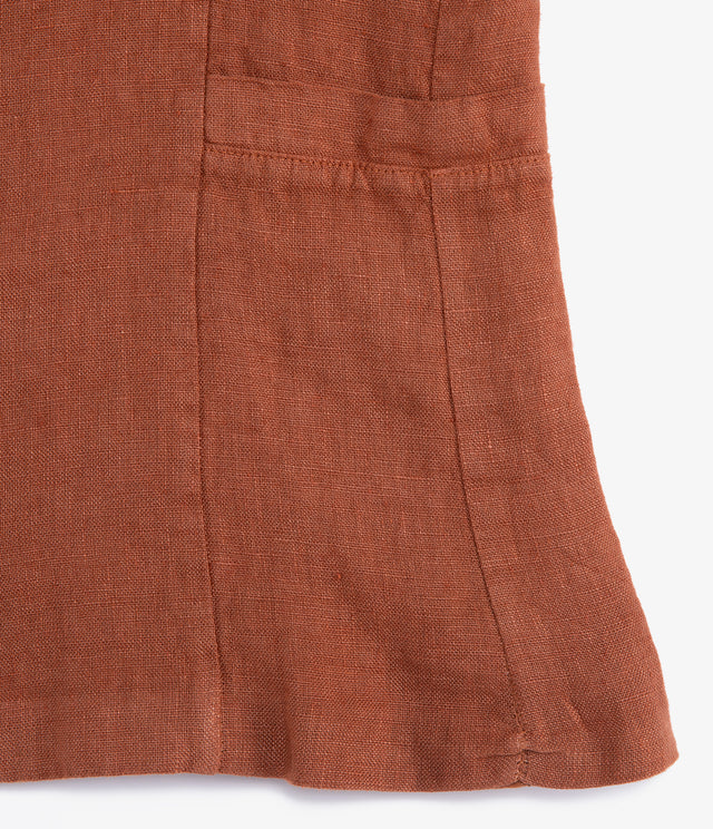 Guillete Mujer 100% Lino italiano Fiore Terracota