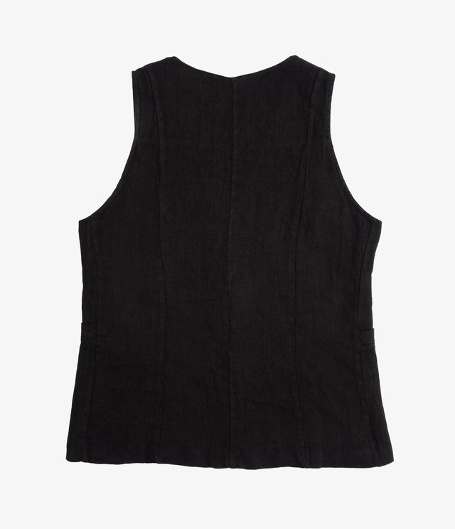 Guillete Mujer 100% Lino italiano Fiore Negro