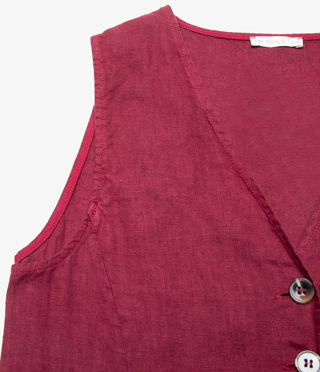 Guillete Mujer 100% Lino Firenze Burdeo