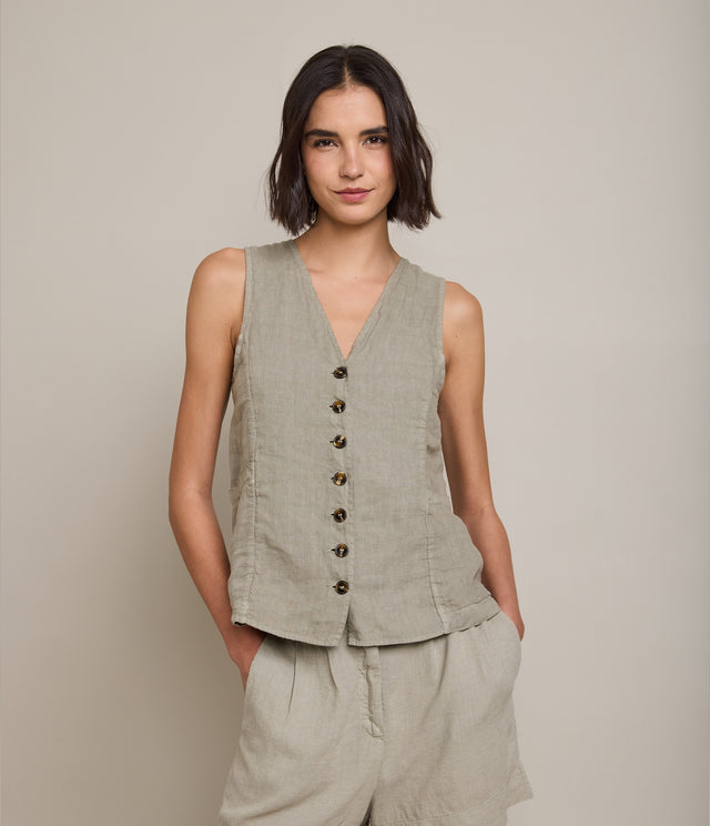 Guillete Mujer 100% Lino Firenze Salvia