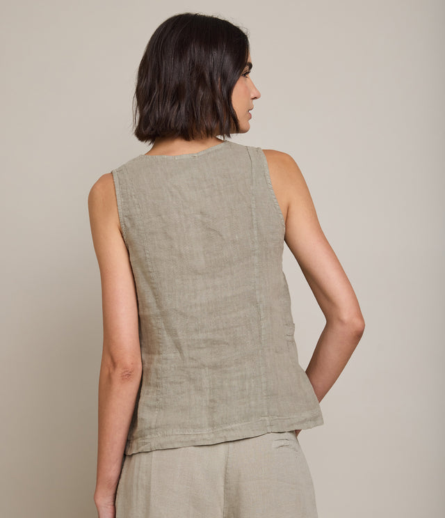 Guillete Mujer 100% Lino Firenze Salvia