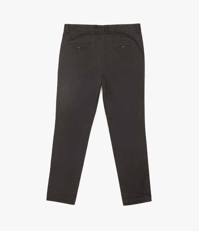 Pantalón Hombre Algodón Lyocell Chino Gris Marengo