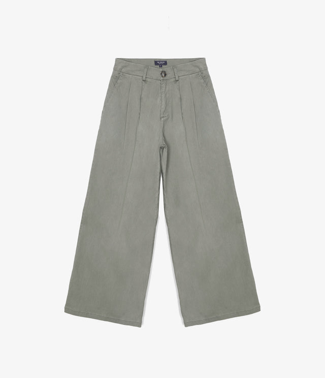 Pantalón Mujer Sastrero Lyocell Alana Verde Salvia