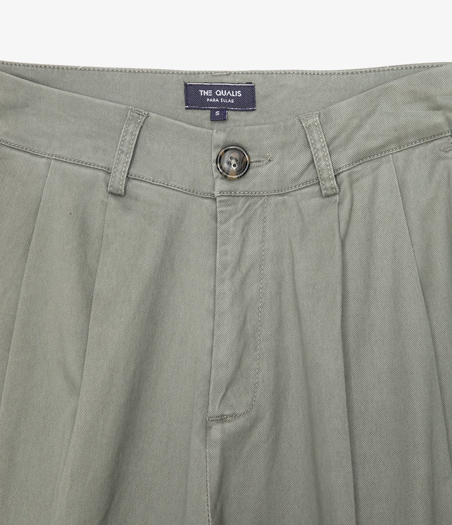 Pantalón Mujer Sastrero Lyocell Alana Verde Salvia