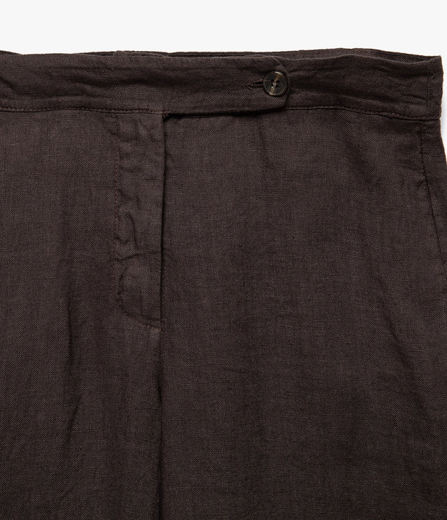 Pantalón Mujer 100% Lino Firenze Cafe Chocolate