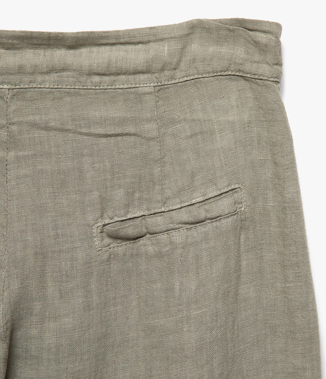 Pantalón Mujer 100% Lino Firenze Verde