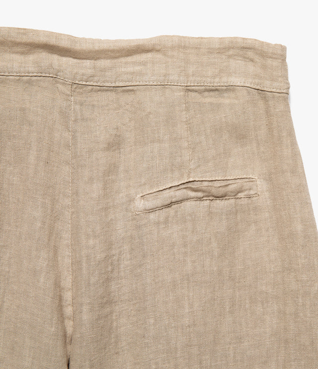Pantalón Mujer 100% Lino Firenze Beige