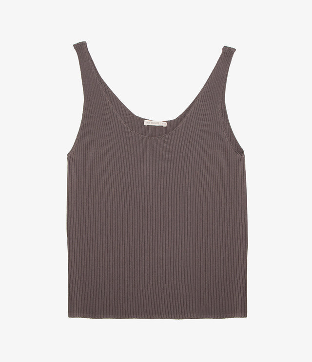 Top Mujer Viscosa Italiana Tabaco