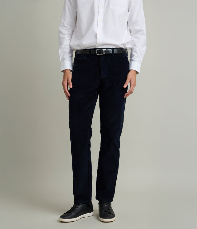 Pantalón Hombre 100% Algodón Cotelé Azul Marino