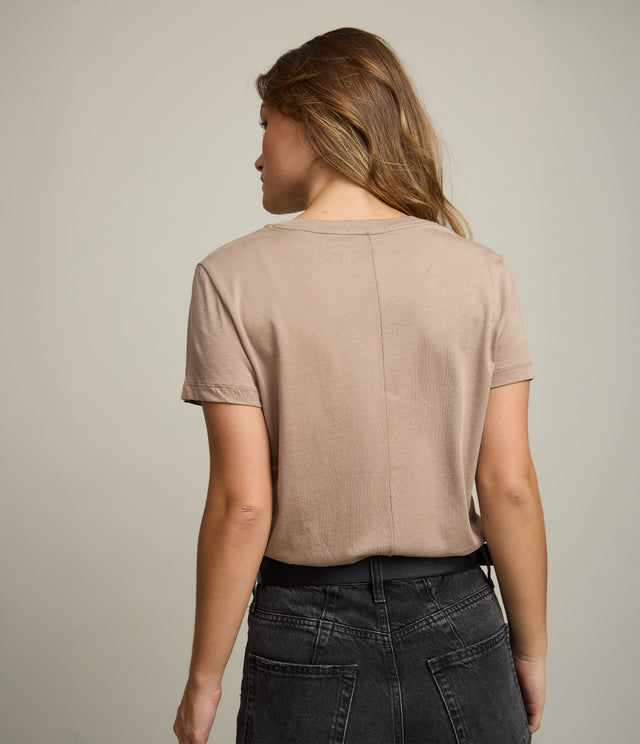 Polera Mujer 100% Algodón Adal Café