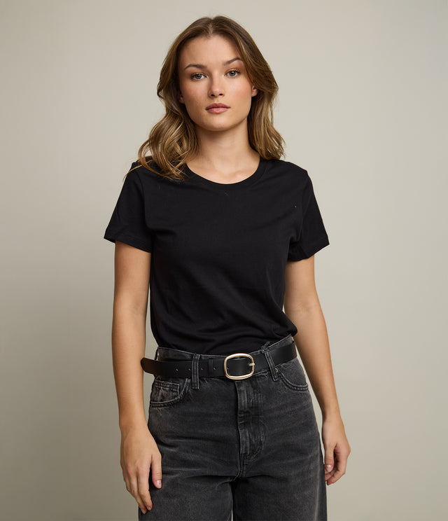 Polera Mujer 100% Algodón Adal Negro