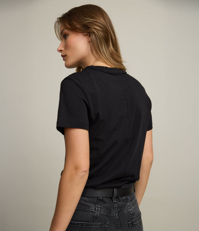 Polera Mujer 100% Algodón Adal Negro