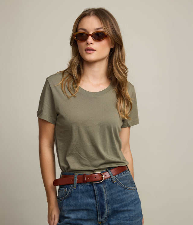 Polera Mujer 100% Algodón Adal Verde