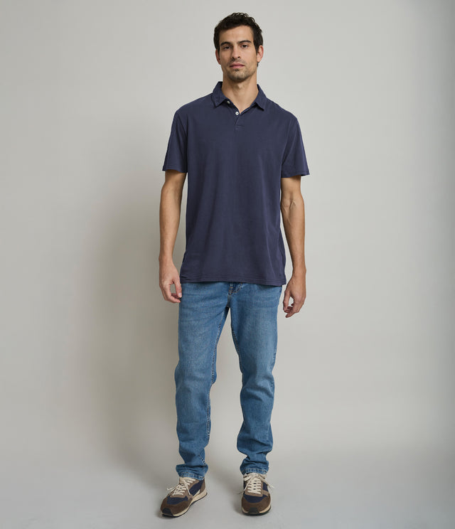 Polera Hombre 100% Algodón Nelly Azul Marino