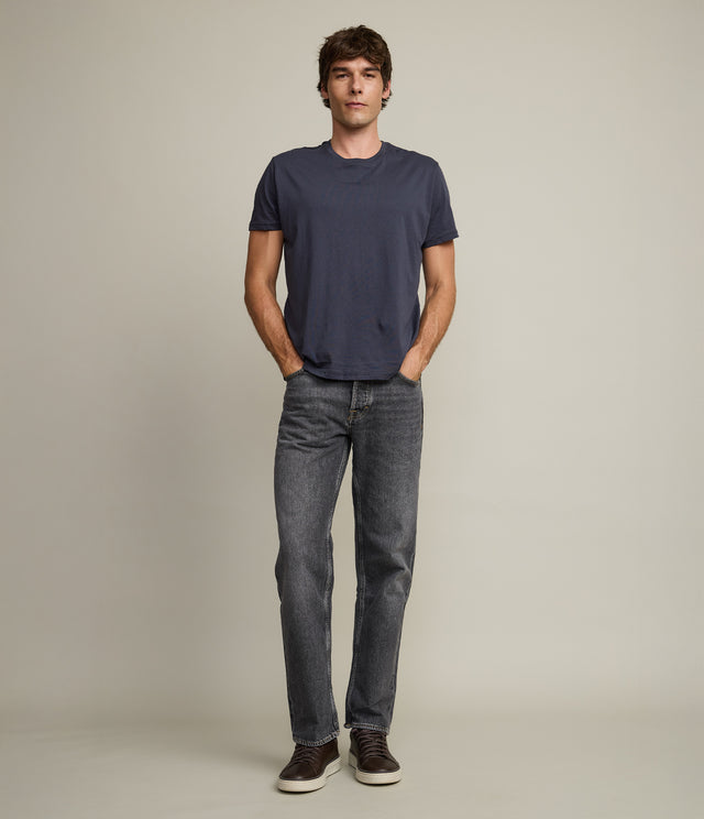 Polera Hombre 100% algodón Pima Ben Azul