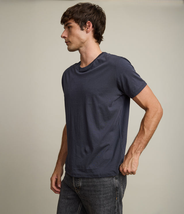 Polera Hombre 100% algodón Pima Ben Azul