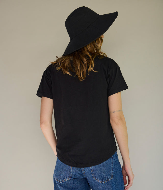 Polera Básica Mujer 100% Algodón Negro