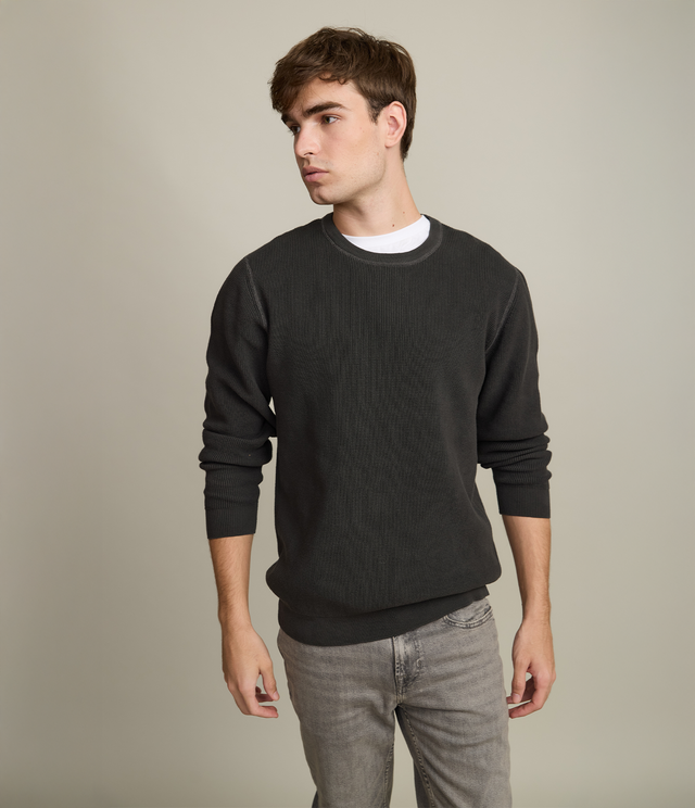 Sweater Hombre 100% algodón Waffle Verde