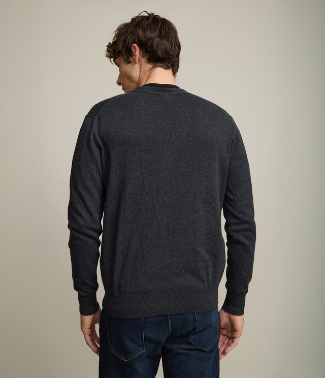 Cardigan Hombre Algodón Merino Balmai Gris Marengo