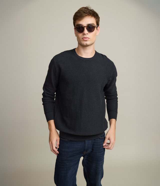 Sweater Hombre 100% Algodón Acra Gris Marengo