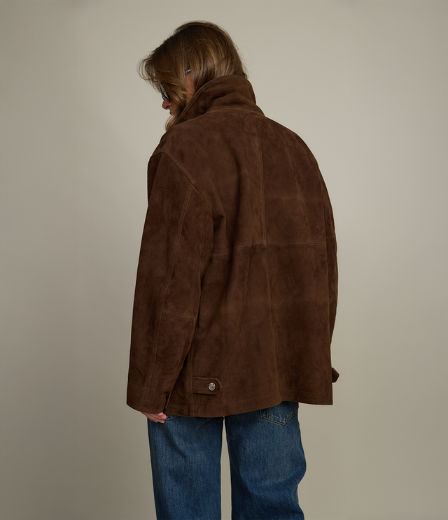 Chaqueta Mujer 100% Cuero Mara Café