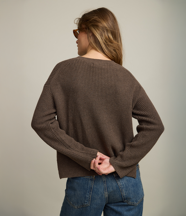 Sweater Mujer 100% Algodón Marta Café Claro