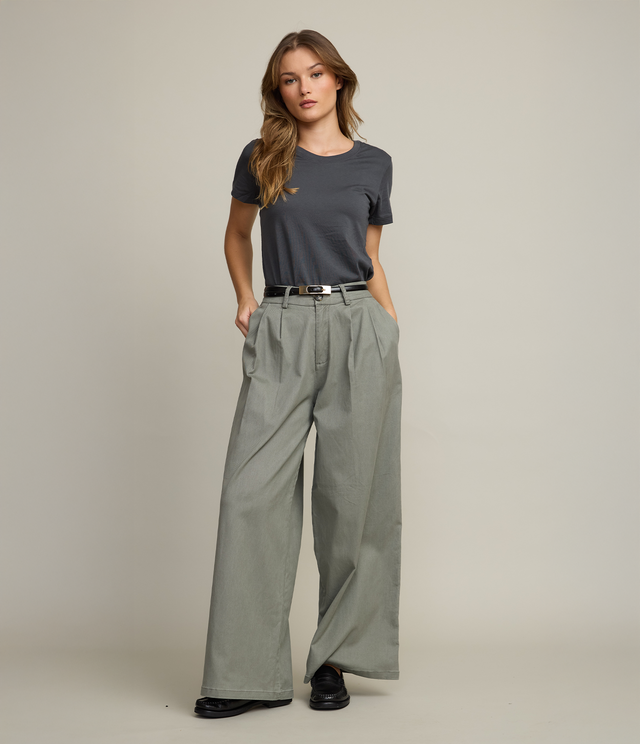 Pantalón Mujer Sastrero Lyocell Alana Verde Salvia