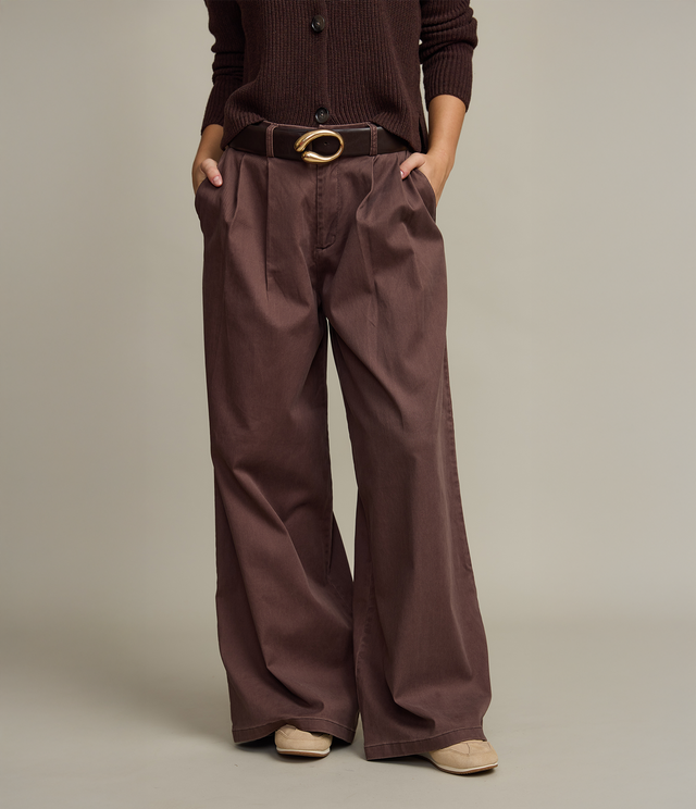 Pantalón Mujer Sastrero Lyocell Alana Café Malva