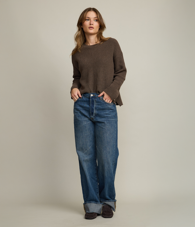 Sweater Mujer 100% Algodón Marta Café Claro