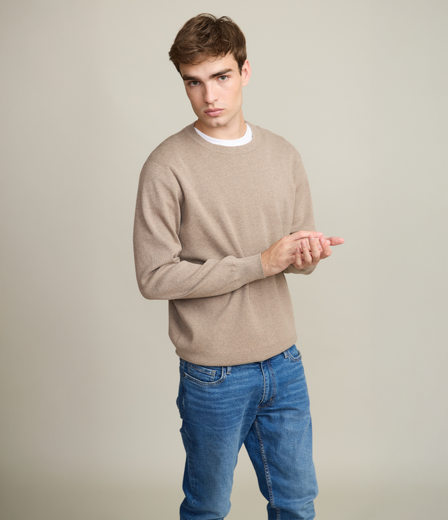 Sweater Hombre Tokio Cuello Redondo Beige