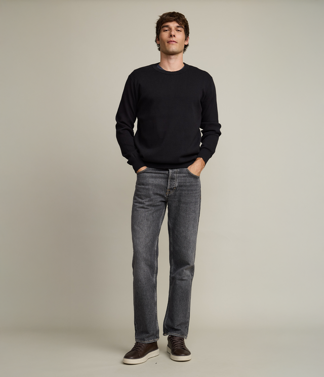 Sweater Hombre Tokio Cuello Redondo Negro