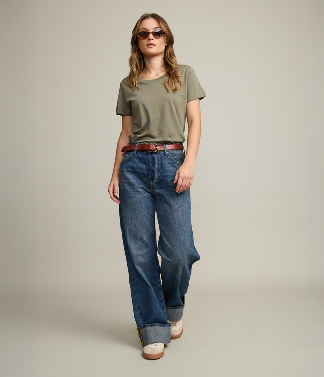 Polera Mujer 100% Algodón Adal Verde