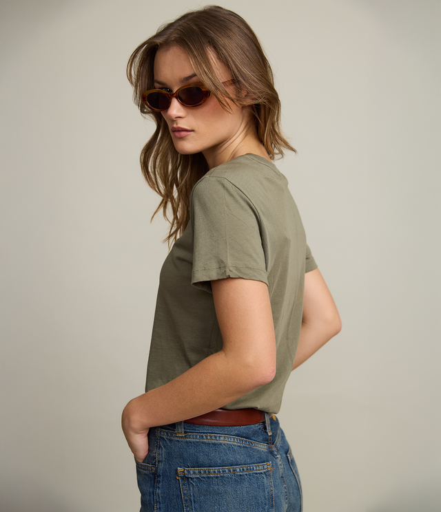 Polera Mujer 100% Algodón Adal Verde