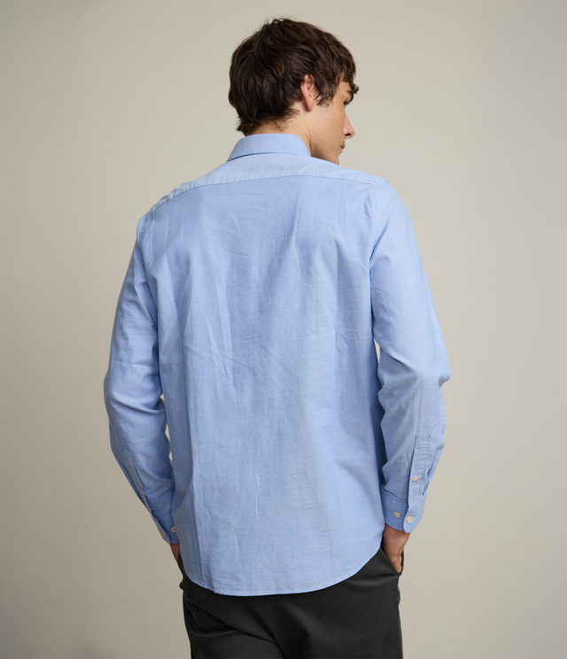 Camisa Hombre Oxford Manga Larga Ellies Azul