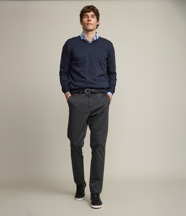 Sweater Hombre Algodón Merino Daloa Azul Marino