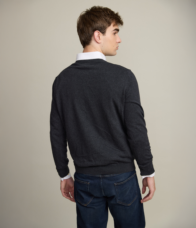 Sweater Hombre Algodón Merino Daloa Gris Marengo