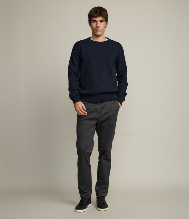 Sweater Hombre Tokio Cuello Redondo Azul Marino