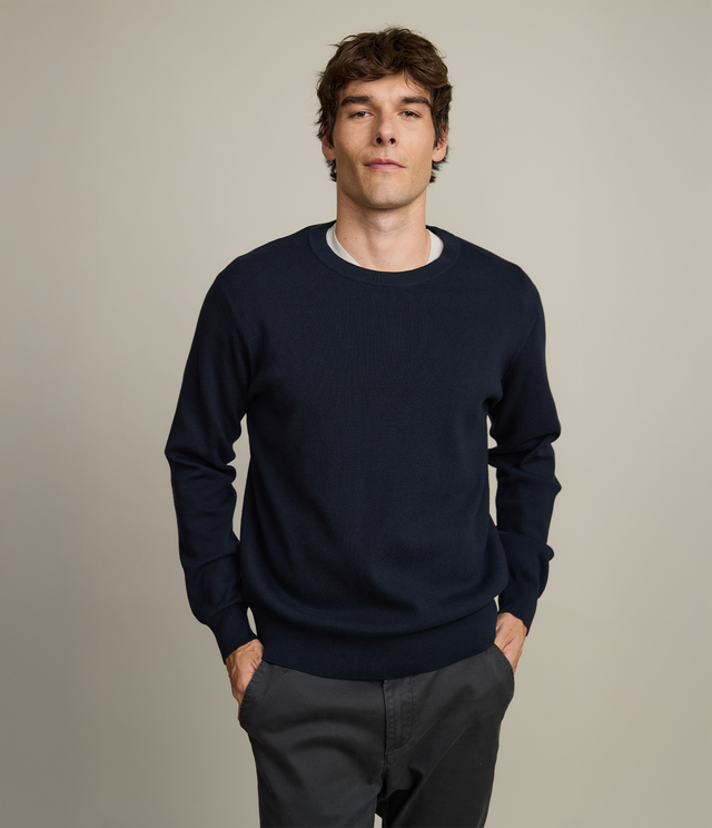 Sweater Hombre Tokio Cuello Redondo Azul Marino