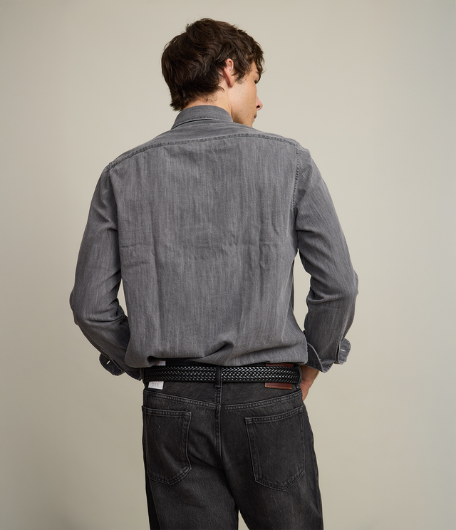 Camisa Hombre Denim Manga Larga Colt Gris